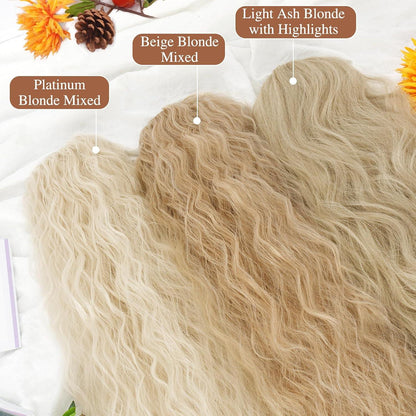 Ponytail Extension Lockige Wellige Pferdeschwanz Haarteil 56cm Helles
