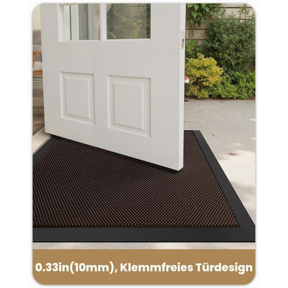 Fußmatte Braun 90x150 cm - Schmutzfangmatte für Innen & Aussen
