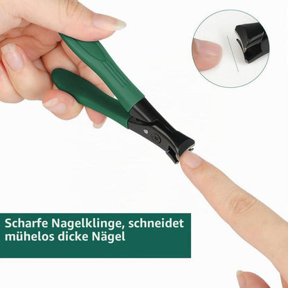 Nagelknipser für dicke Nägel mit Auffangbehälter – Grün