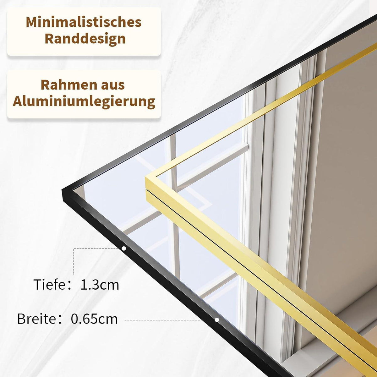 Großer Standspiegel 165x60cm – Bruchsicher & Wandhängend