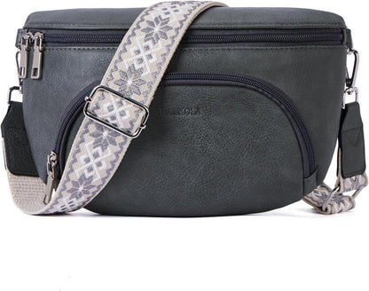 Damen Umhängetasche RFID Blockierung Veganes Leder Crossbody Tasche