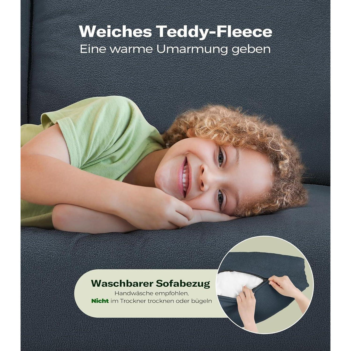 Kleines 2-Sitzer Sofa 130cm – Gemütliche Mini Couch für Wohnzimmer