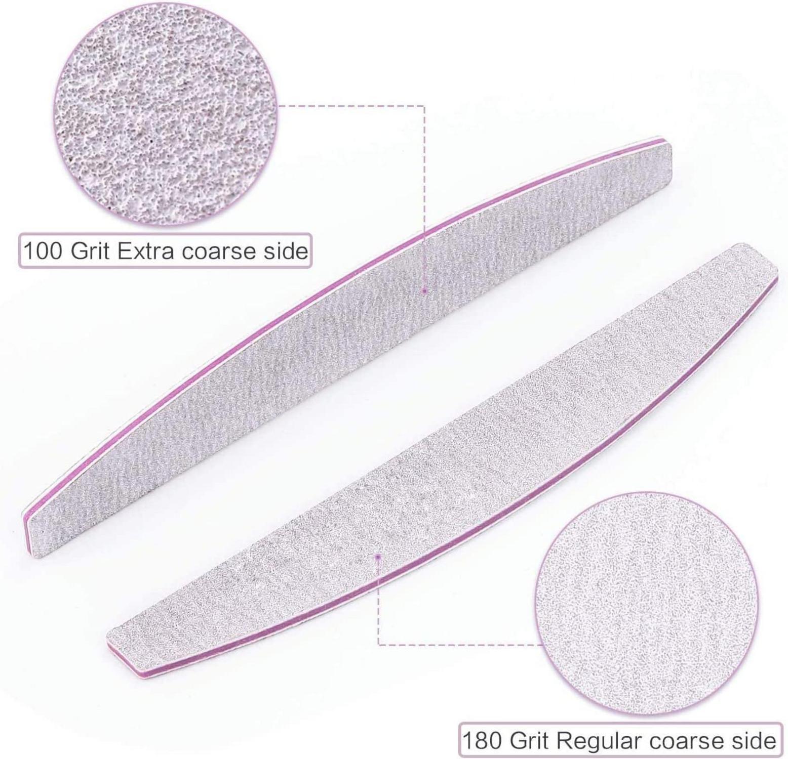 10 Stück Professionelle Nagelfeile 100/180 Grit Gelnägel Feilen
