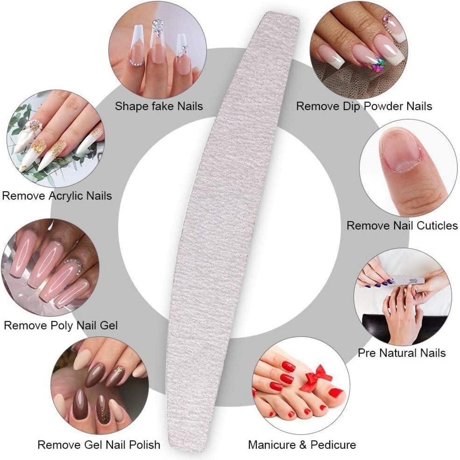 10 Stück Nagelfeile Grit 100/180 für Gelnägel Maniküre Nagelstudio DIY