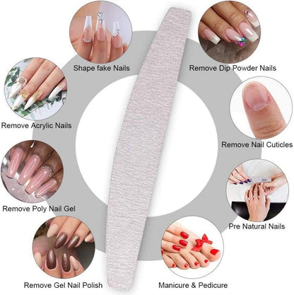 10 Stück Nagelfeile Grit 100/180 für Gelnägel Maniküre Nagelstudio DIY