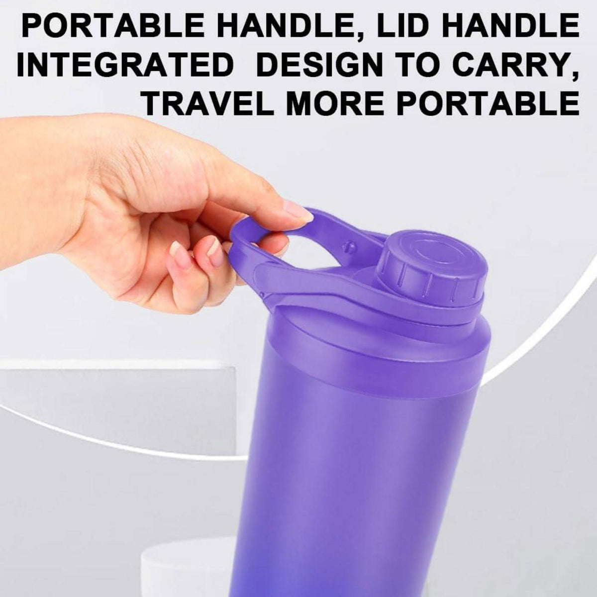 Protein Shaker 750ML Edelstahl Doppelwandig Vakuum Isoliert BPA Frei