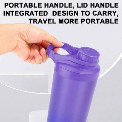 Protein Shaker 750ML Edelstahl Doppelwandig Vakuum Isoliert BPA Frei