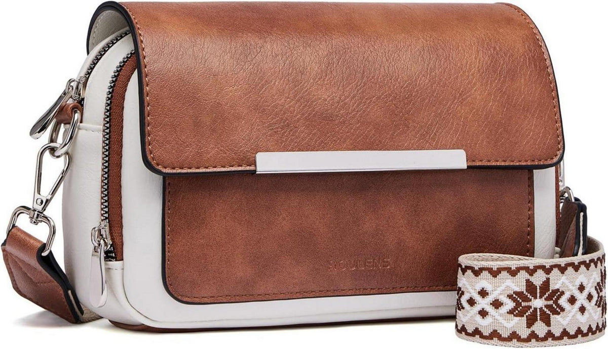 Damen Handy Umhängetasche Vegan Leder Crossbody Schultertasche