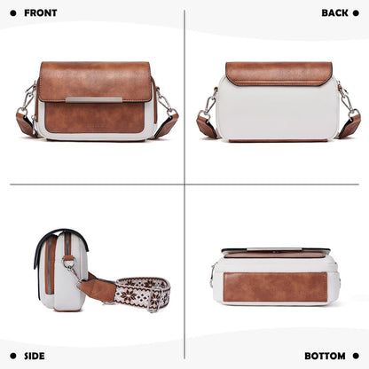 Damen Handy Umhängetasche Vegan Leder Crossbody Bag Verstellbarer Gurt