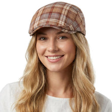 Karierte Schiebermütze Herren Damen Sommer Flatcap Vintage