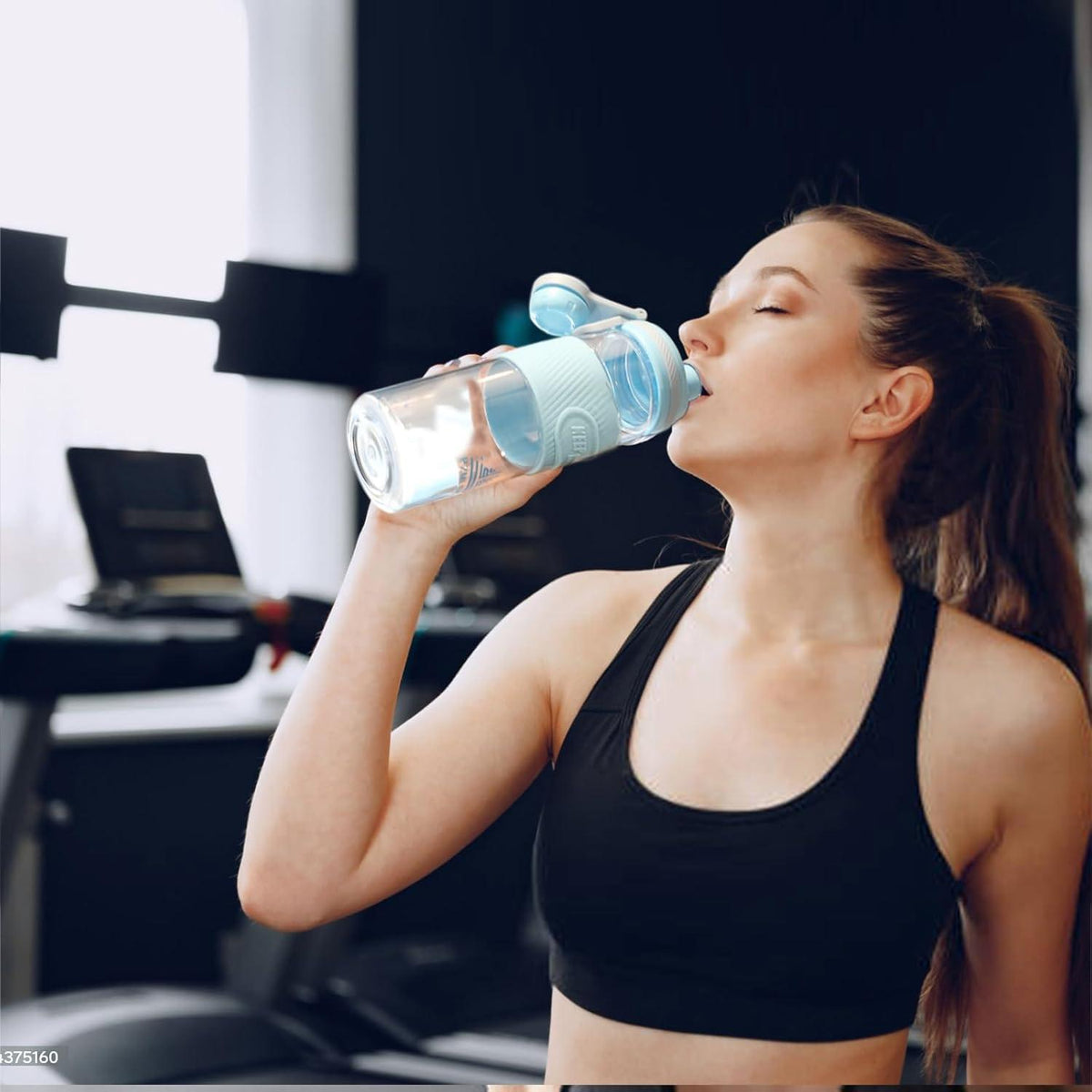 Protein Shaker 650ml Blau Auslaufsicher BPA-frei Fitness