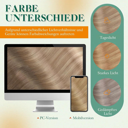 Echthaar Tape Extensions Blond Ombre 50cm