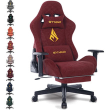 Ergonomischer Gaming Stuhl Vintage-PU-Leder Burgunderrot