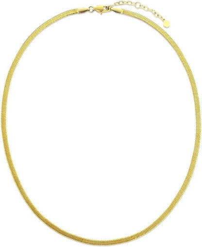 Schlangenkette Edelstahl Flache Franco Kette Silber Gold 41-51cm