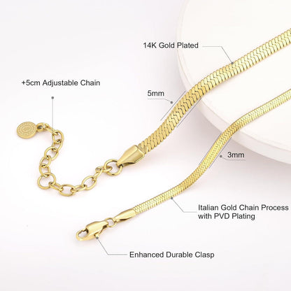 Schlangenkette Edelstahl Flache Franco Kette Silber Gold 41-51cm