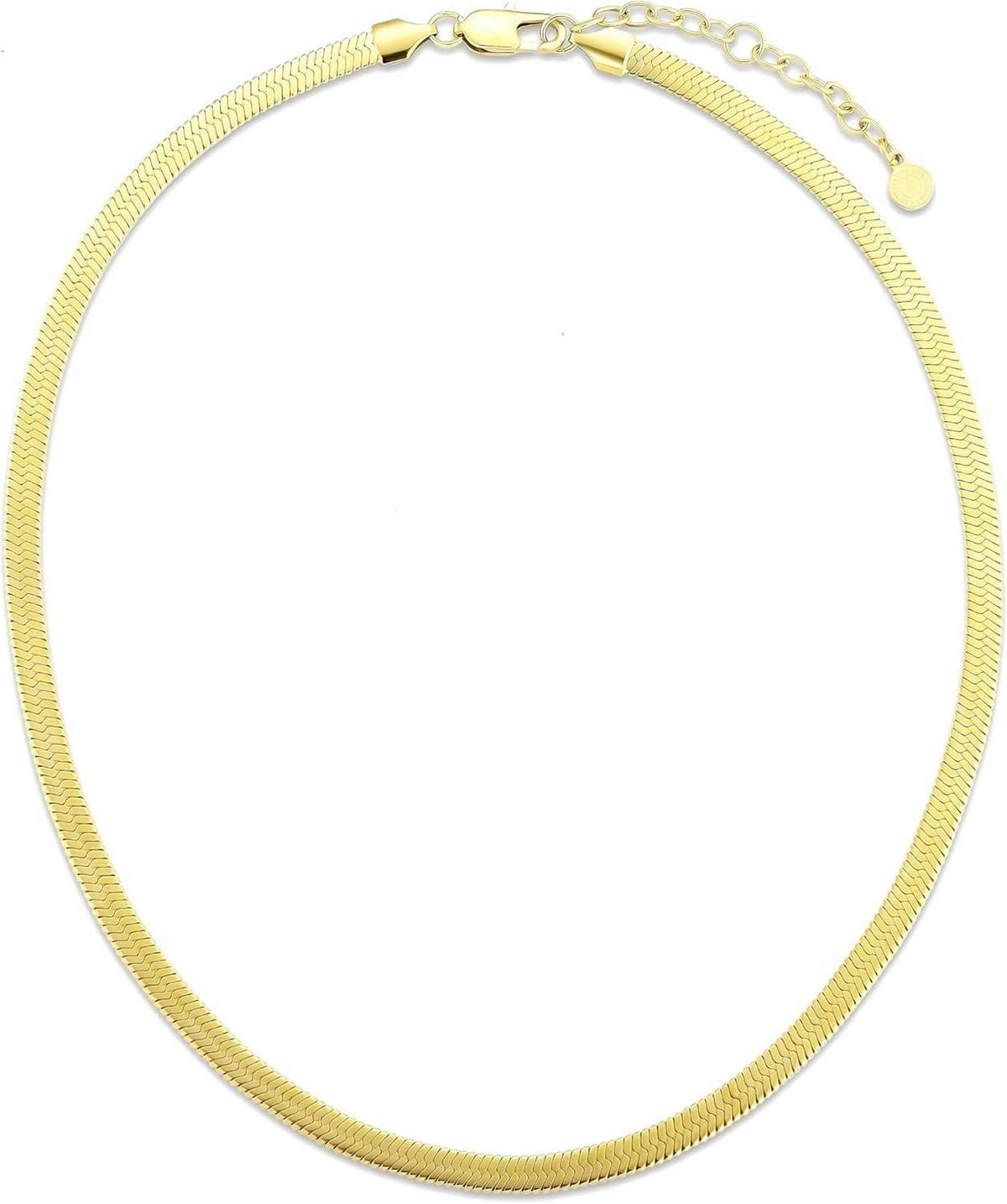Schlangenkette Edelstahl Flache Franco Kette Silber Gold