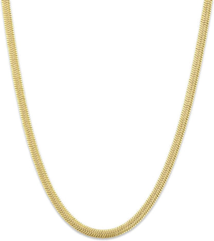 Edelstahl Schlangenkette in Gold 5mm - Verstellbar 41-51cm