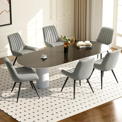 Esszimmerstühle 4er Set Grau | Polsterstühle mit Sitzkissen
