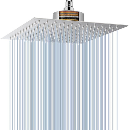 Großer Regenduschkopf mit Filter – 30cm Chrom Edelstahl