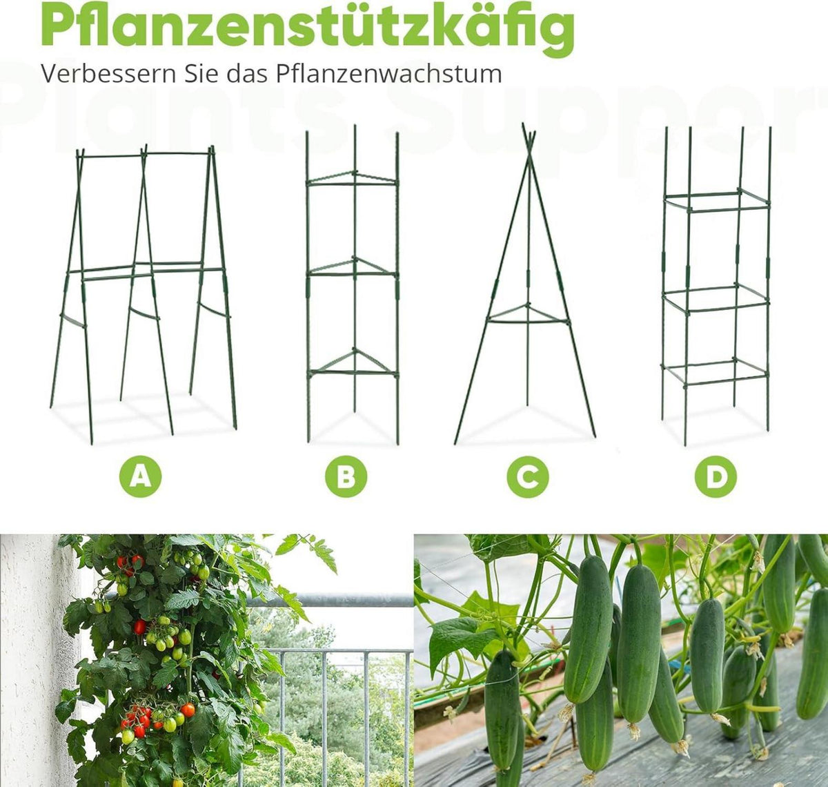 Hochbeet Metall Kräuterbeet Tomatenkäfig 180x90x56cm Grau