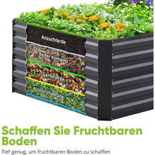 Quictent Hochbeet Metall 180x90x30cm, Frühbeet Pflanzkübel