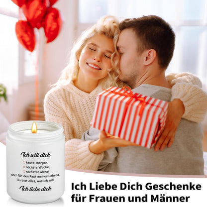 Valentinstag Jahrestag Geschenk Lavendel Duftkerze 200g 50H