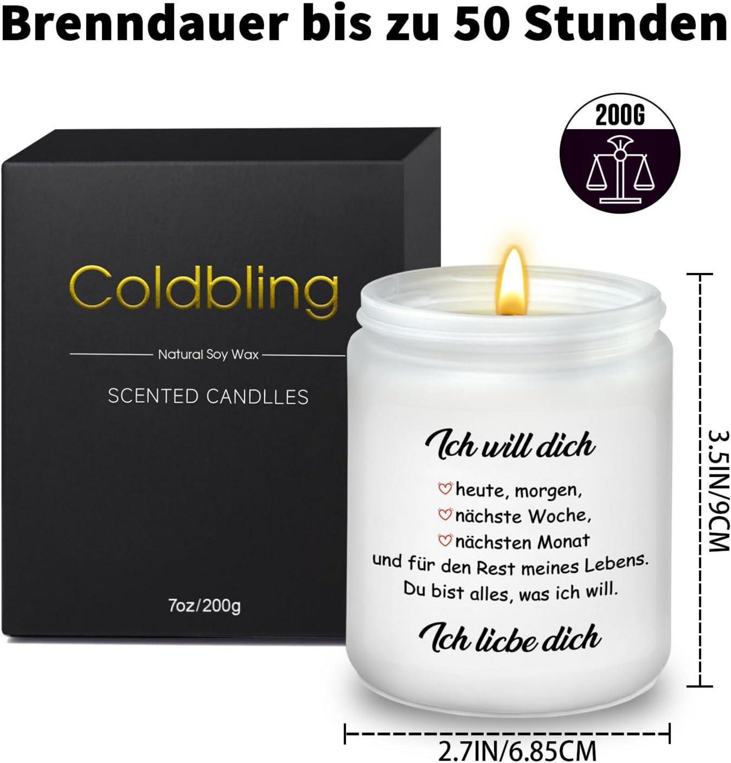 Romantische Lavendel Duftkerze - Valentinstag Jahrestag Geschenk