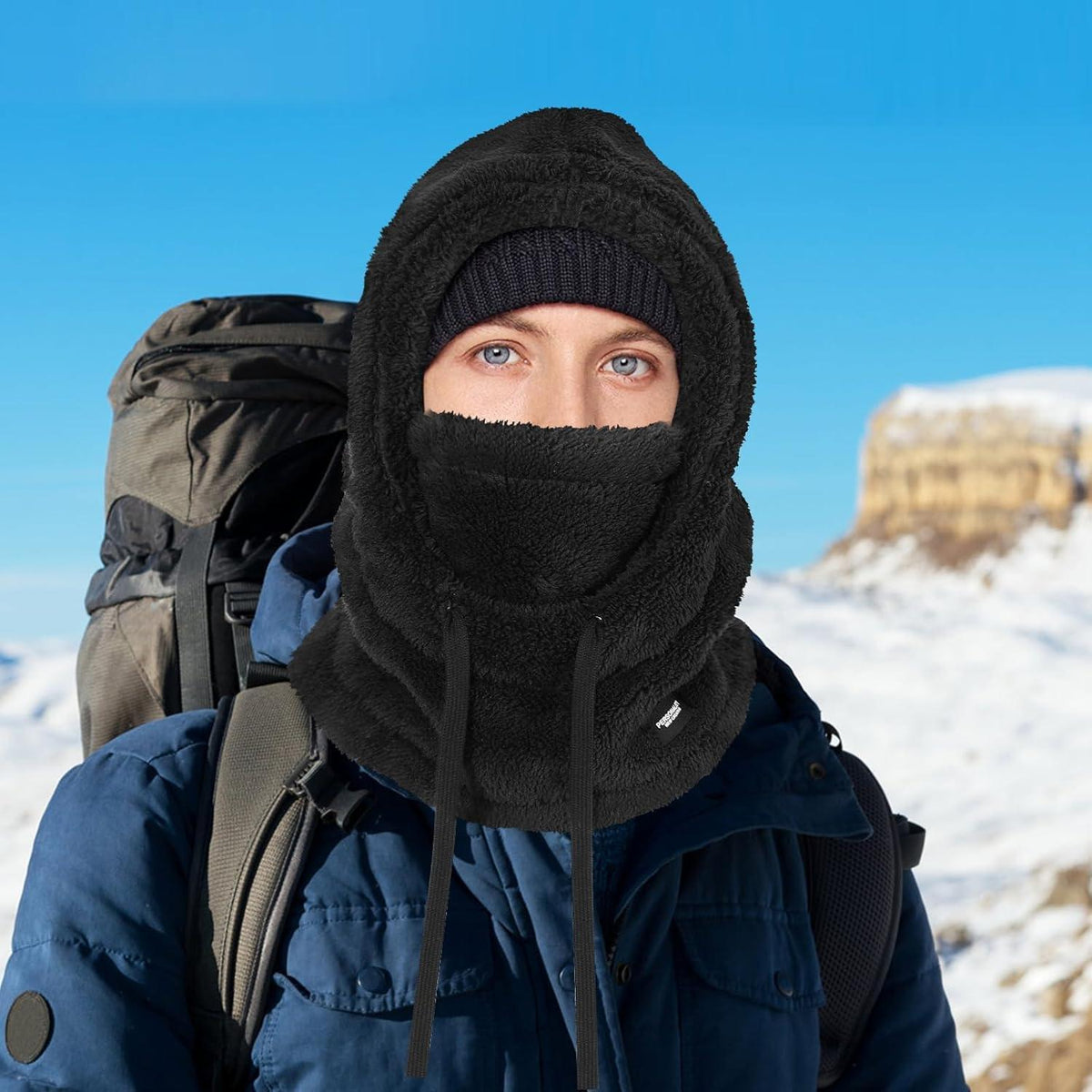 Sturmhaube Winter Mütze Fleece Warm Herren Damen Multifunktion