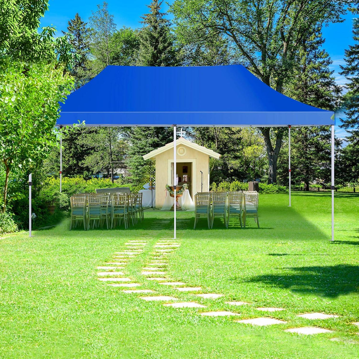 COBIZI Faltpavillon 3x6m Wasserdicht Stabil Winterfest mit Seitenwänden