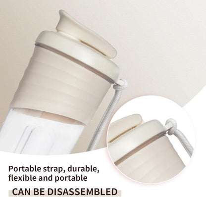 Protein Shaker 700ml Tritan BPA-frei Silikongriff Fitnessflasche beige