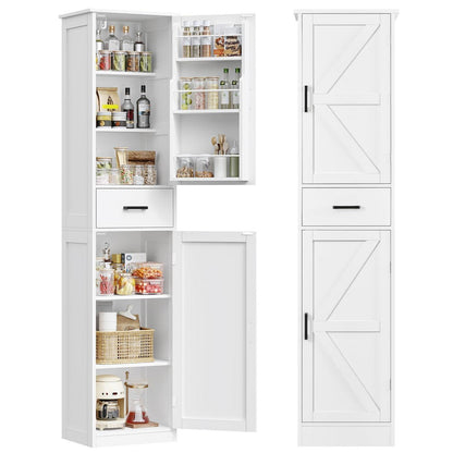 Hoch Küchenschrank mit verstellbaren Böden & Türfächern, 170cm
