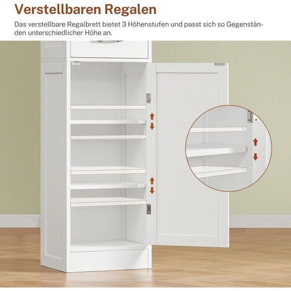 Hoch Küchenschrank mit verstellbaren Böden & Türfächern, 170cm