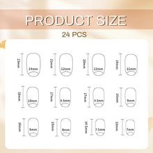 24 Press On Nails Mandel Design 3D Schwarz Französisch