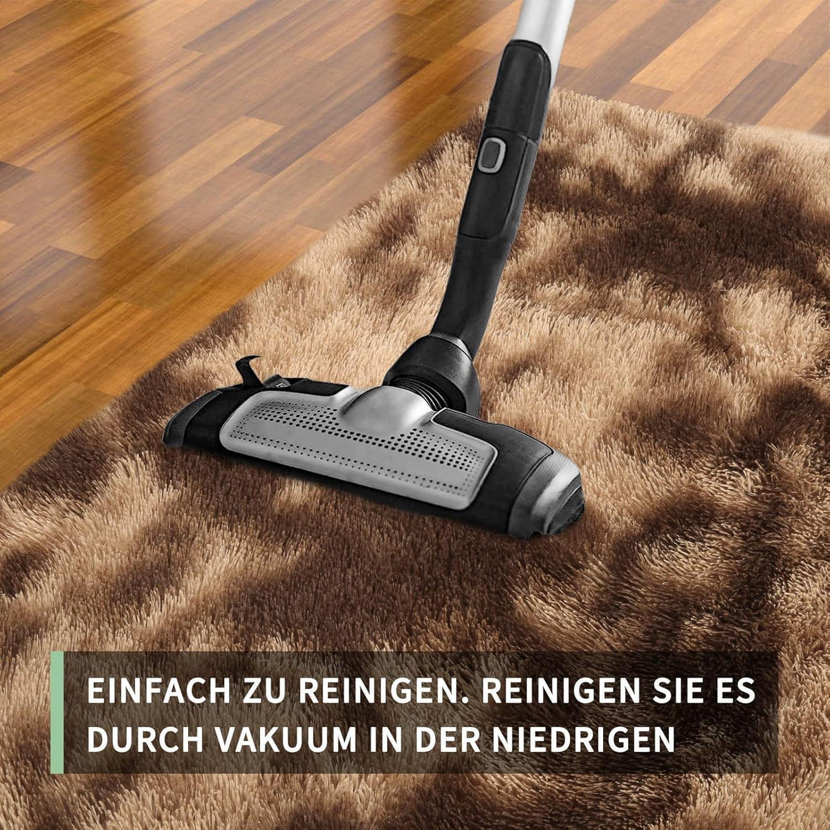 Hochflor Teppich Braun 240x340 – Flauschiger Wohnzimmerteppich Waschbar