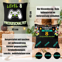 Merclix Geschenk Junge 8 Jahre Kissenbezug Gamer Zocker