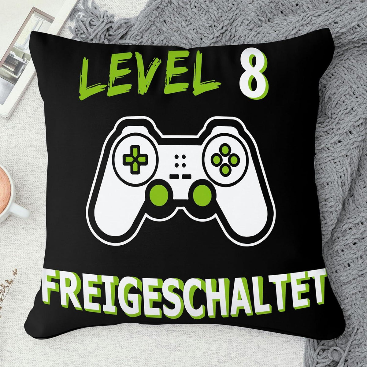 Gaming Kissenbezug 45x45 Geschenk Junge 8 Jahre Zocker Jungs Gamer-Spielzeug