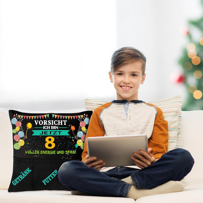 Geschenk Junge 8 Jahre Kissenbezug Gamer Zocker Jungs 8 Jahre