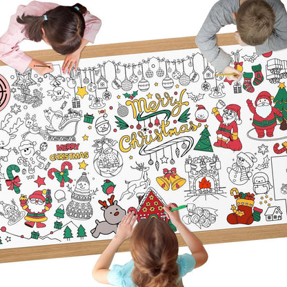 Weihnachten Ausmal Tischdecke 183x86cm – Bastelposter & Aktivität