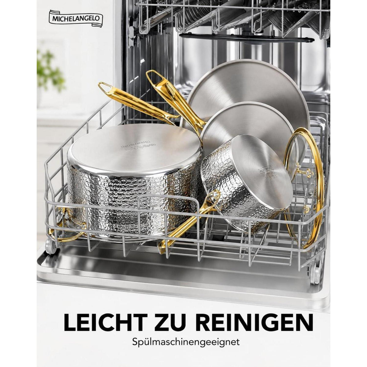 10-tlg. Edelstahl Topf-Pfannenset für Induktion & Herd
