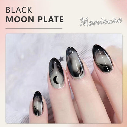 Künstliche Nägel Schwarz Ombre 24 Stück Mandel Hochwertiges ABS Acryl