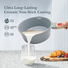 Keramik Stielkasserolle 16 cm mit Deckel 1.5L