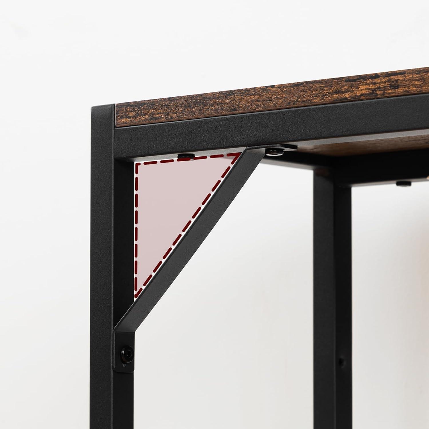 Konsolentisch mit Ladestation 76,2x24x73,8cm Braun/Schwarz