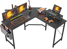 Gaming Tisch Cubiker Schwarz L-Form Monitorständer Stauraum 150x120cm