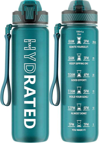 Sport Trinkflasche 1L BPA-frei Tritan Auslaufsicher Grün