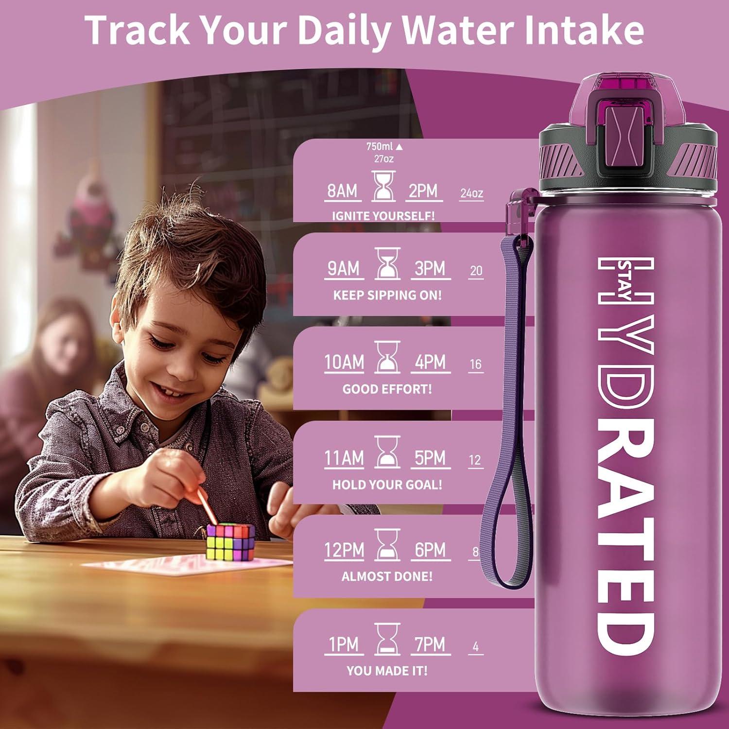 Trinkflasche 750ML mit Strohhalm und