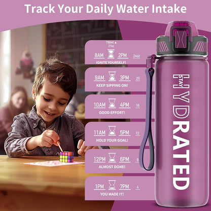 Trinkflasche 750ML mit Strohhalm und