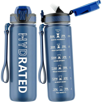 Trinkflasche 750ML BPA-frei Wasserflasche Strohhalm