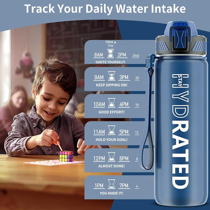 Trinkflasche 750ML BPA-frei Wasserflasche Strohhalm