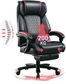 Ergonomischer Bürostuhl 200KG mit Lendenwirbelstütze & hoher