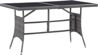 5tlg. Garten-Essgruppe Poly Rattan Anthrazit Sitzgruppe Outdoor